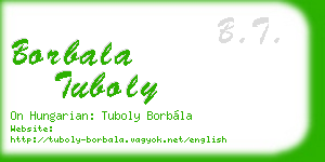 borbala tuboly business card