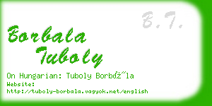 borbala tuboly business card